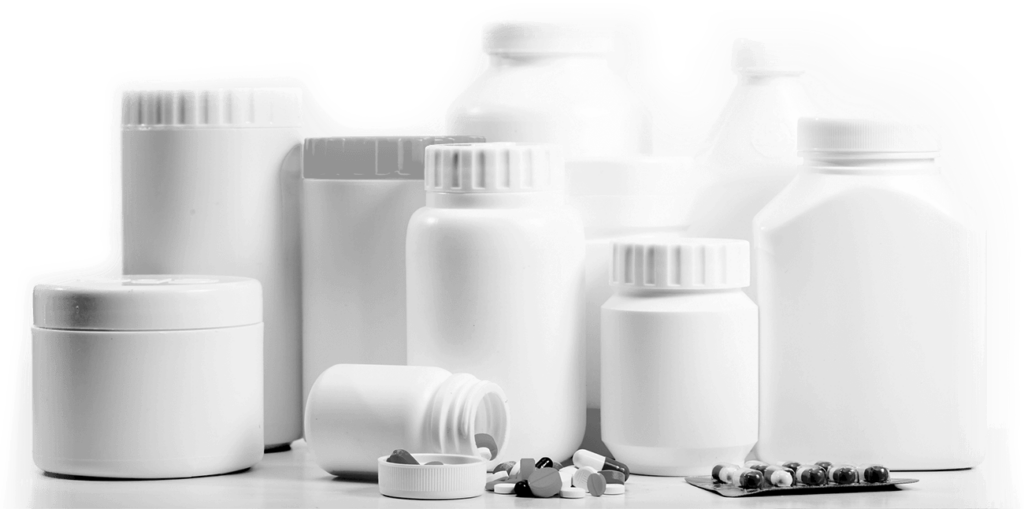 Vitaquest packaging line with white supplement bottles.